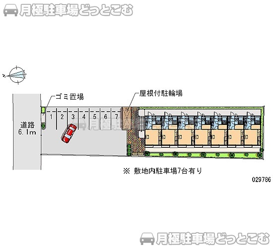 伊丹市桑津3－3－22の月極駐車場1