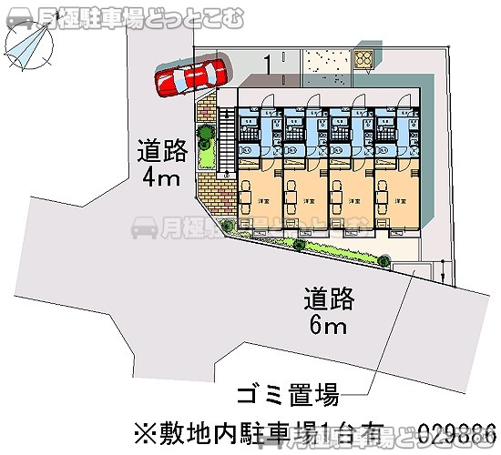 町田市金森2－18－18の月極駐車場1