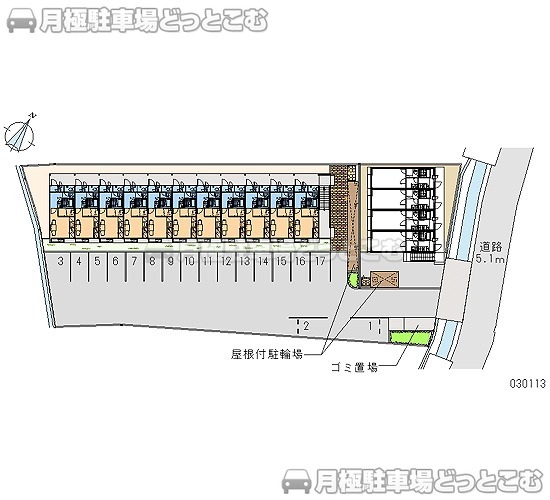 大津市月輪3－57－8の月極駐車場2