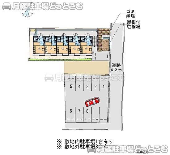 福山市松永町5－36－23の月極駐車場1