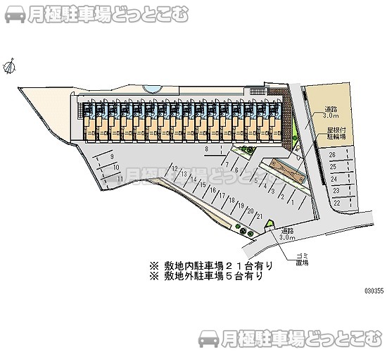 尾道市沖側町6－3の月極駐車場2