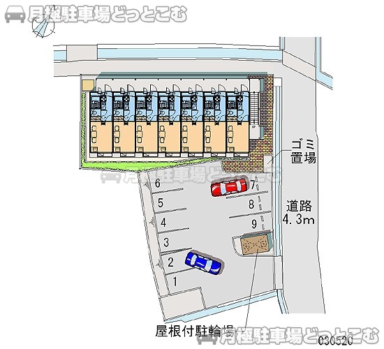明石市魚住町金ケ崎田299の月極駐車場1