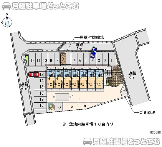浜田市朝日町1535－1の月極駐車場1