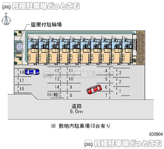 吉田郡永平寺町松岡松ケ原3－607の月極駐車場1