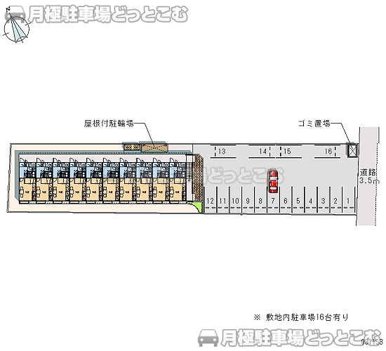 鈴鹿市南若松町590－1の月極駐車場2