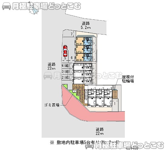 姫路市野里940の月極駐車場1