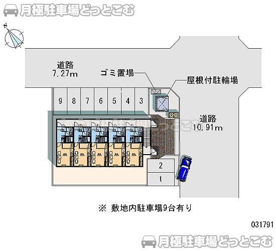 千歳市信濃3－31－17の月極駐車場2