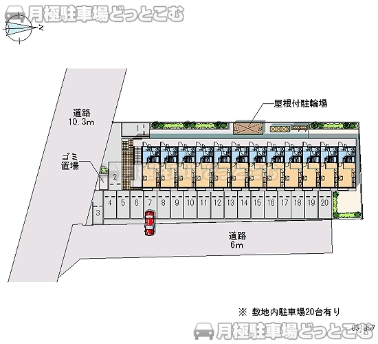 津市久居中町816の月極駐車場2