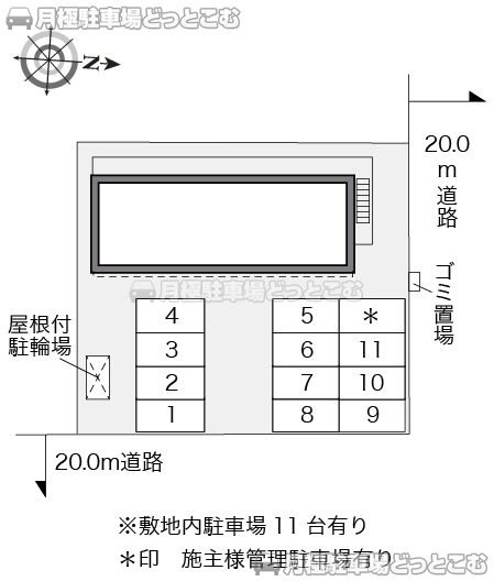 帯広市西十二条南11－1－2の月極駐車場3