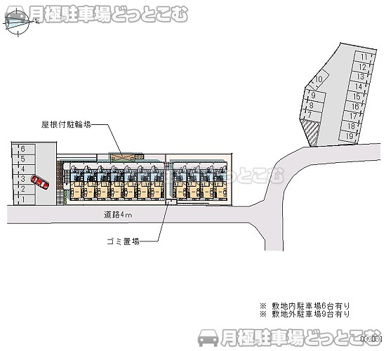 福岡市東区多々良2の月極駐車場1