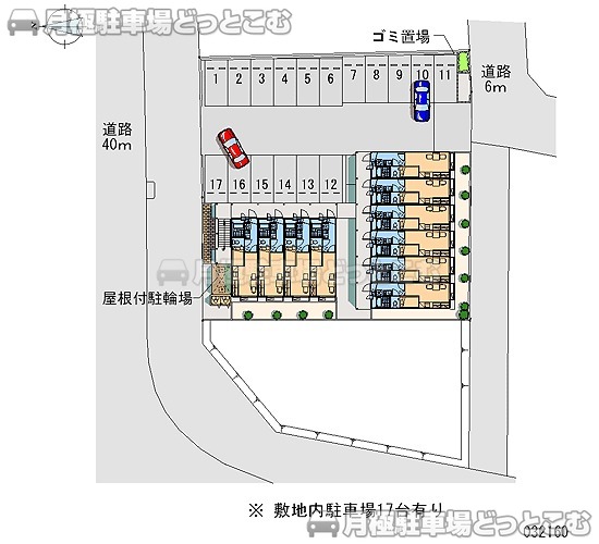 北九州市八幡西区本城学研台2－5－2の月極駐車場1
