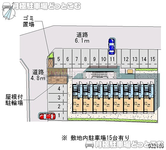 松江市八雲台2－9－4の月極駐車場2