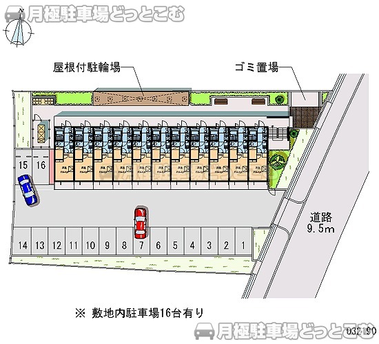 松原市松ケ丘4－2－10の月極駐車場1
