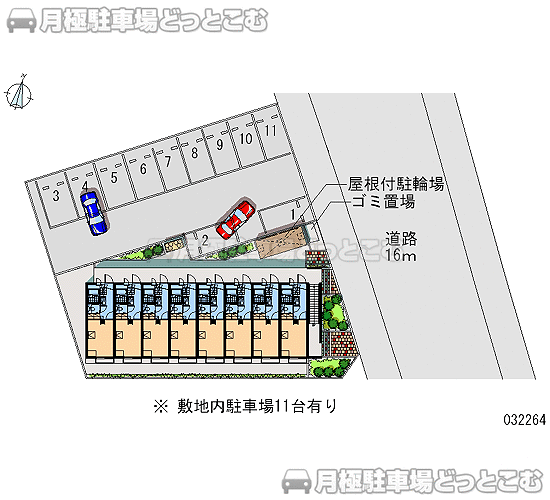 上尾市向山4－3－22の月極駐車場1