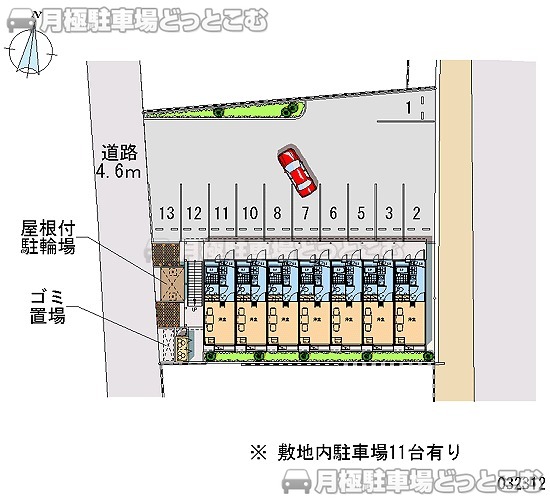 大津市和邇今宿628－2の月極駐車場2