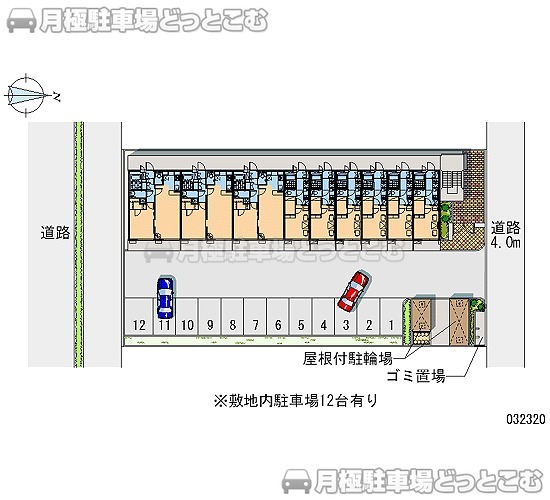 大阪市平野区長吉川辺2丁目北4－5の月極駐車場1