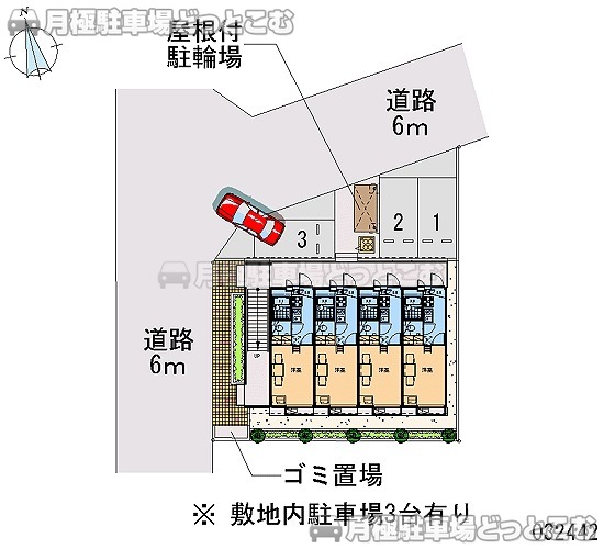 鶴ヶ島市脚折町5－15－1の月極駐車場1