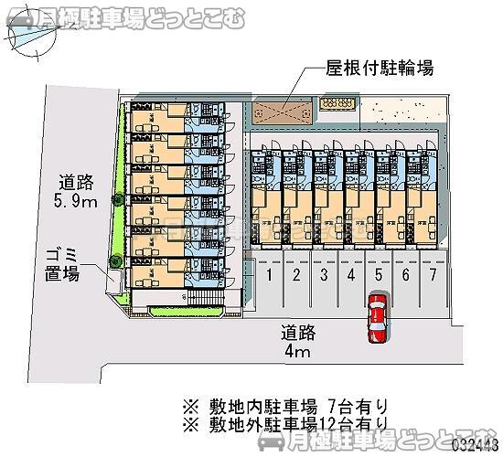 一宮市木曽川町黒田字篭守西76の月極駐車場2