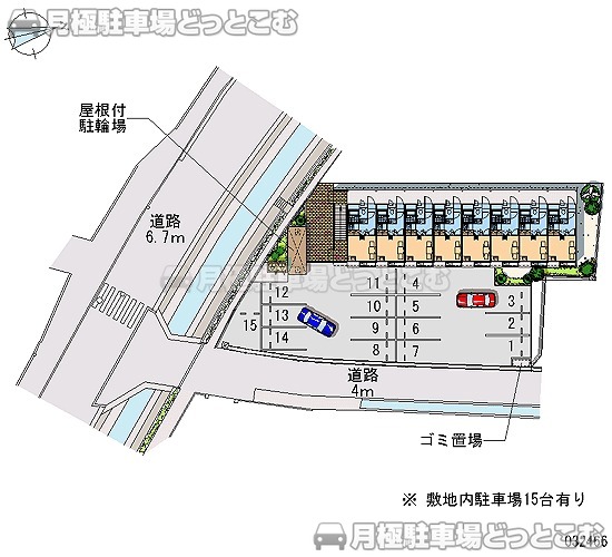岡山市中区平井1－16－30の月極駐車場2