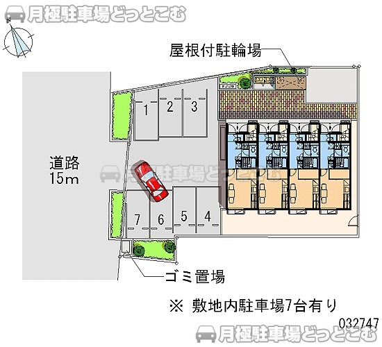 北茨城市中郷町下桜井974－10の月極駐車場2