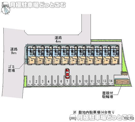 千葉市若葉区貝塚町1101－1の月極駐車場2