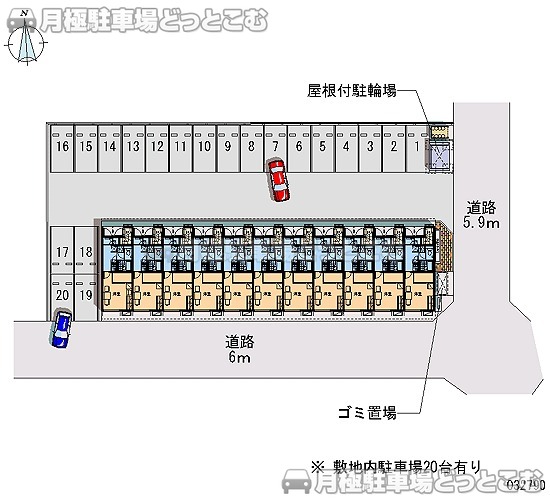 吉田郡永平寺町松岡松ケ原3－60の月極駐車場1