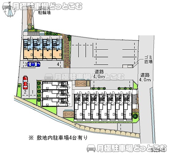 伊丹市北伊丹1－50－1の月極駐車場2