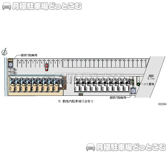 富山市寺町796－4の月極駐車場1