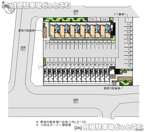 桶川市上日出谷南3－19－8の月極駐車場1