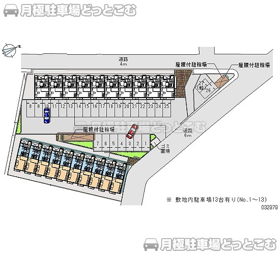 北九州市小倉南区南若園町5－12の月極駐車場1