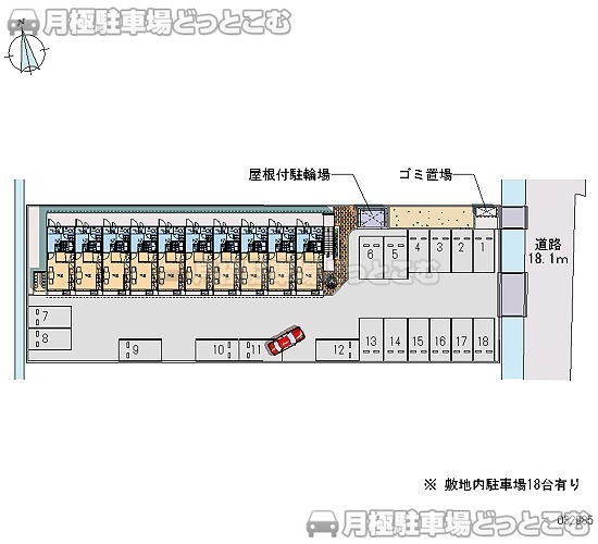 高岡市深沢83－1の月極駐車場1