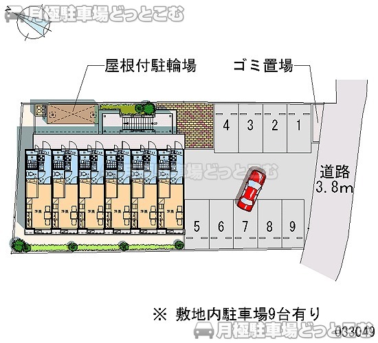 愛甲郡愛川町中津3423－1の月極駐車場2