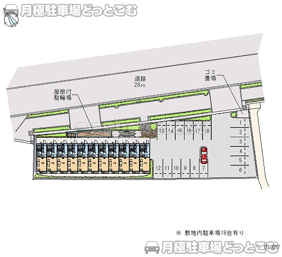 大津市今堅田2－33－17の月極駐車場2