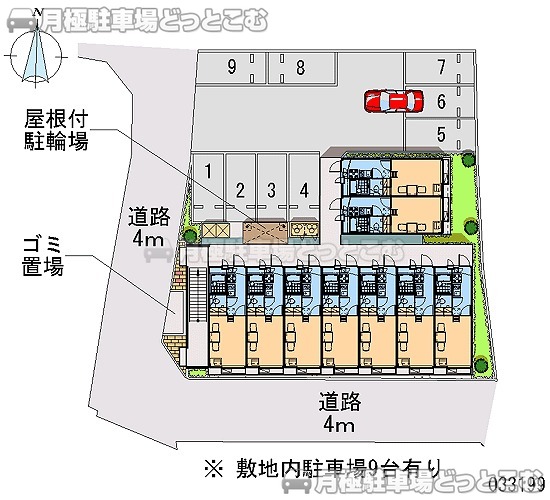 厚木市三田165－1の月極駐車場1