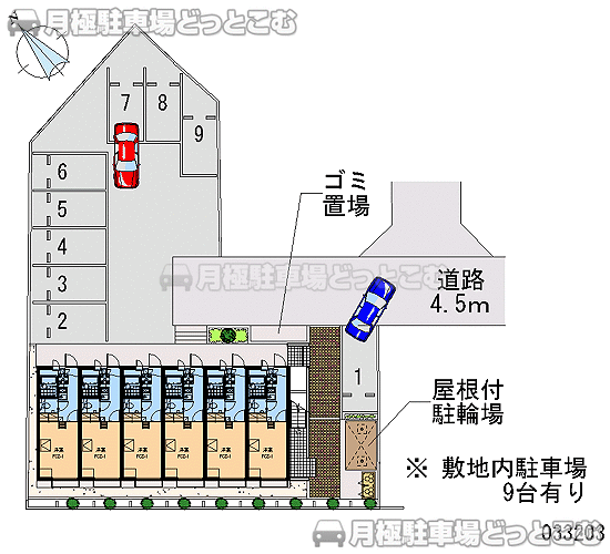 熊谷市久保島732－28の月極駐車場1