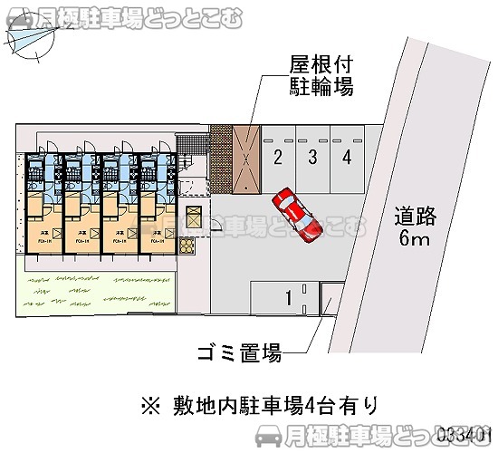 東大阪市南四条町5－9の月極駐車場1