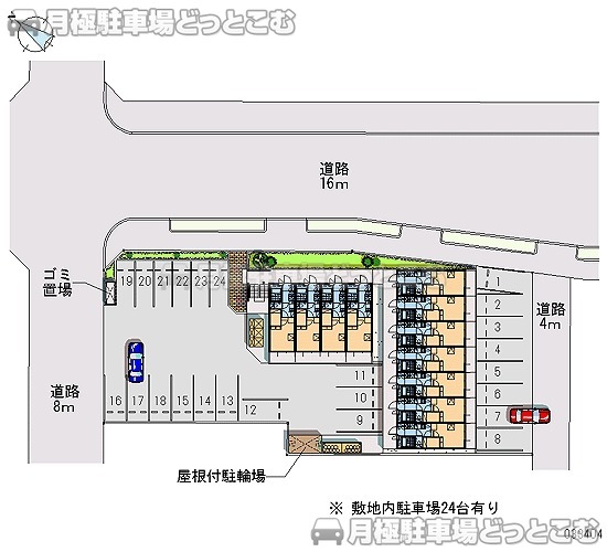 静岡市駿河区東新田4－12－2の月極駐車場1