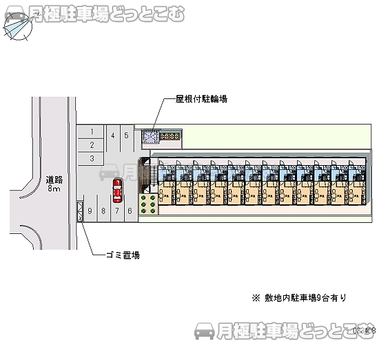 札幌市西区発寒六条14－19－1の月極駐車場2