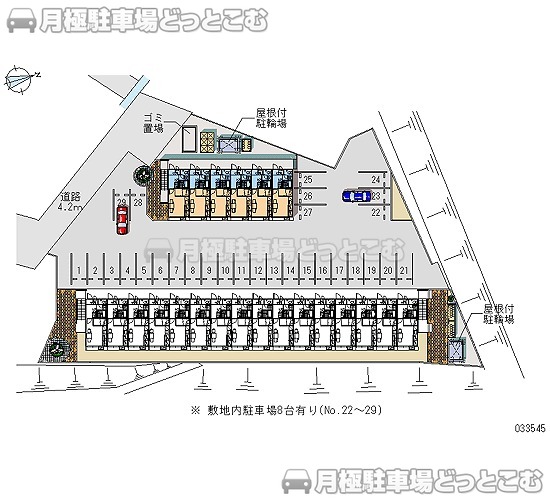 富山市安養坊807－6の月極駐車場2