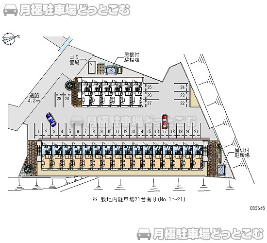 富山市安養坊802の月極駐車場2