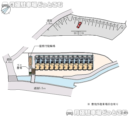 尾道市栗原町11481－1の月極駐車場2