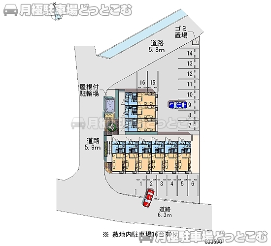 能美市寺井町ナ177－3の月極駐車場2