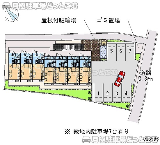 彦根市栄町2－5－6の月極駐車場2