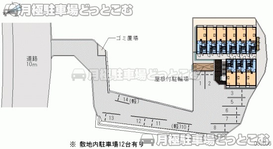 神戸市北区有野町有野4104の月極駐車場2