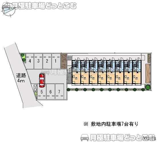 富里市日吉倉198－5の月極駐車場2