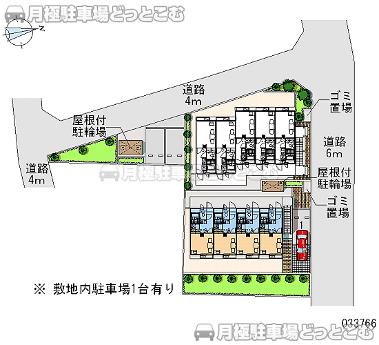 足立区西加平2－8－17の月極駐車場1