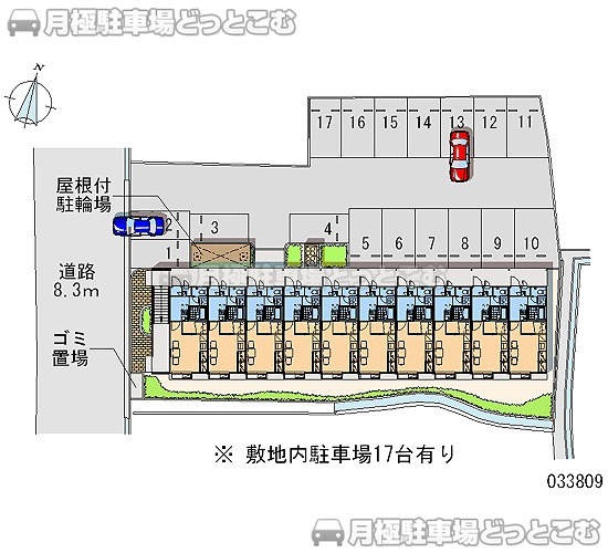 新居浜市河内町1－27の月極駐車場2