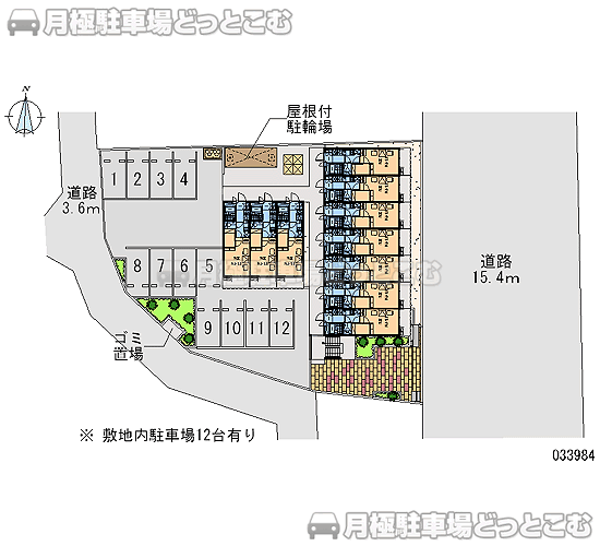 所沢市西新井町13－15の月極駐車場1
