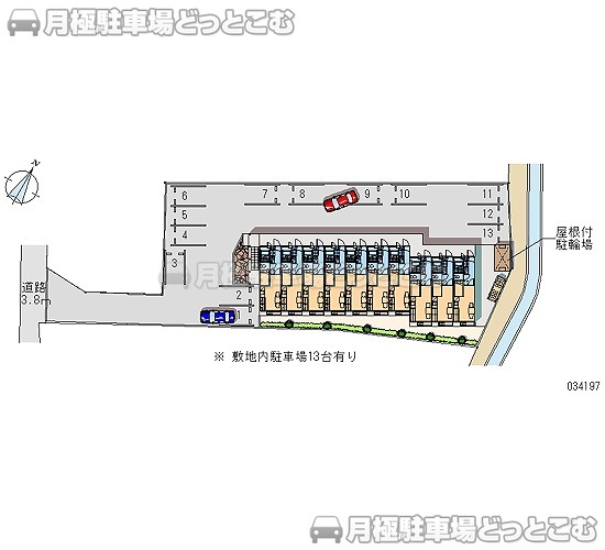 静岡市清水区駒越中2－22－15の月極駐車場2