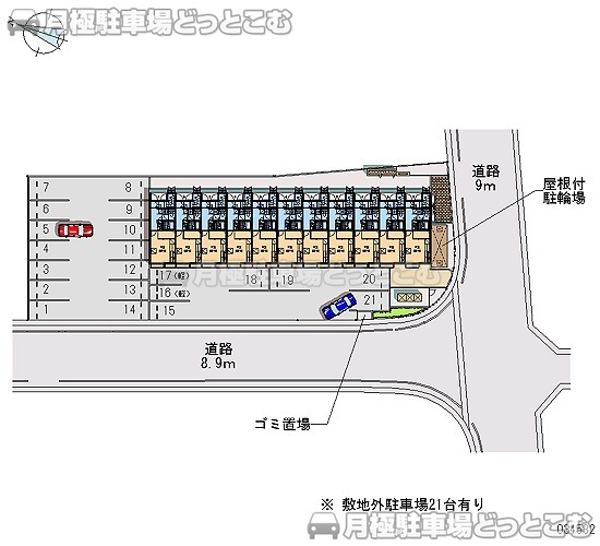 岡山市東区瀬戸町沖273－2の月極駐車場2